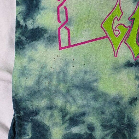 Broken Promises Guilt Anime Graphic Large Green Shirt Tie Dye Short Sleeve - Picture 7 of 12
